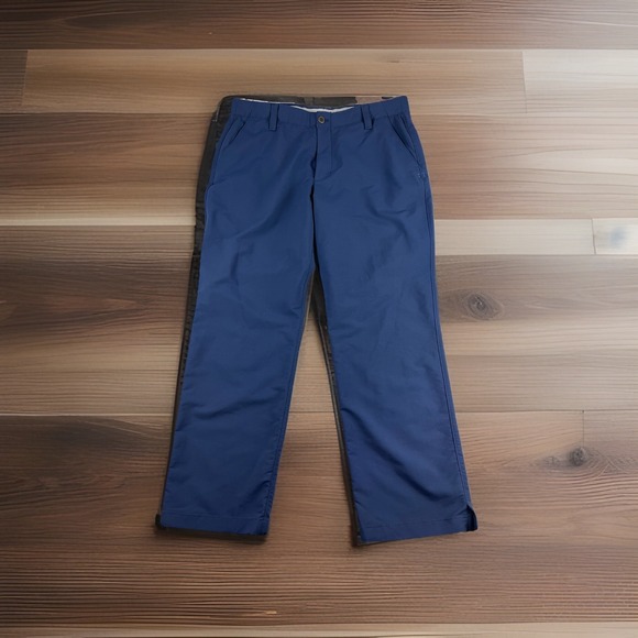 Under Armour Men's 38x30 UA Drive Tapered Pants 1364410 Navy Blue Golf Stretch - Picture 1 of 12